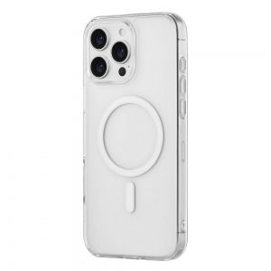 Чехол-накладка uBear Real Mag Case для iPhone 16 Pro Max, полиуретан, прозрачный
