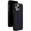 Чехол-накладка VLP Kevlar Case для iPhone 16 Pro, кевлар, темно-синий
