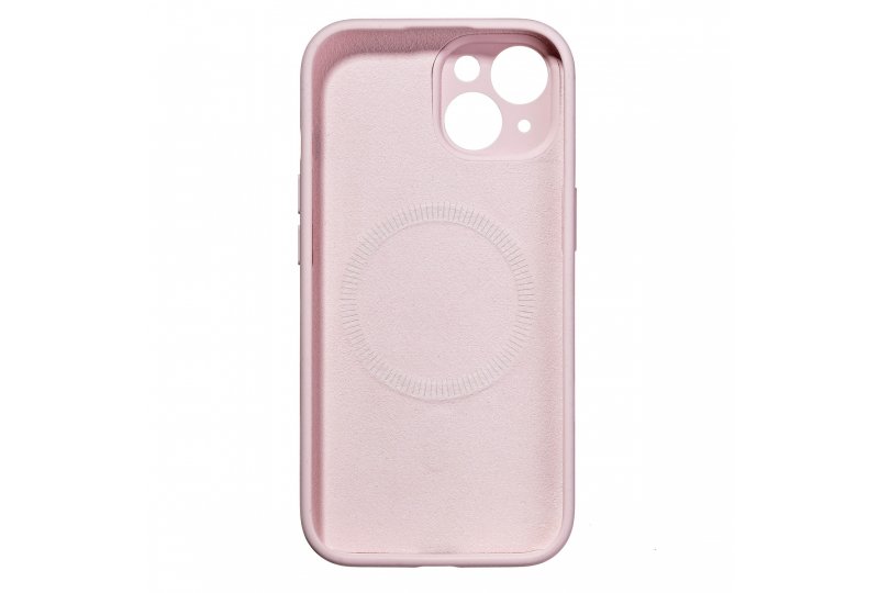 Чехол-накладка Synora Silicon MagCase для iPhone 15, силикон, светло-розовый
