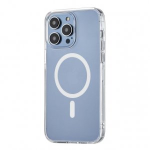 Чехол-накладка uBear Real Mag Case для iPhone 14 Pro Max, поликарбонат, прозрачный