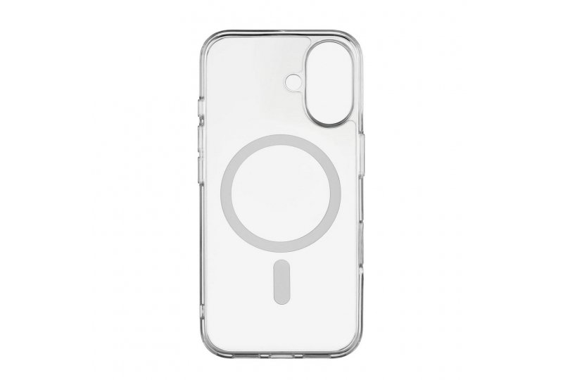 Чехол-накладка uBear Real Mag Case для iPhone 16, полиуретан, прозрачный