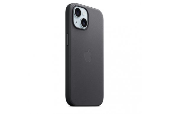 Чехол-накладка Apple MagSafe для iPhone 15, микротвил, черный