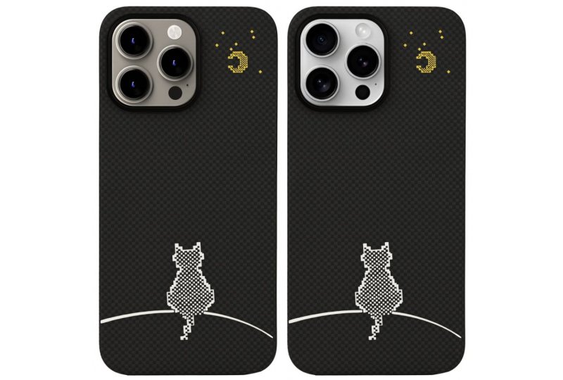 Чехол-накладка Asynora Magnetic aramid fiber cat для iPhone 15 Pro Max, кевлар, цветной