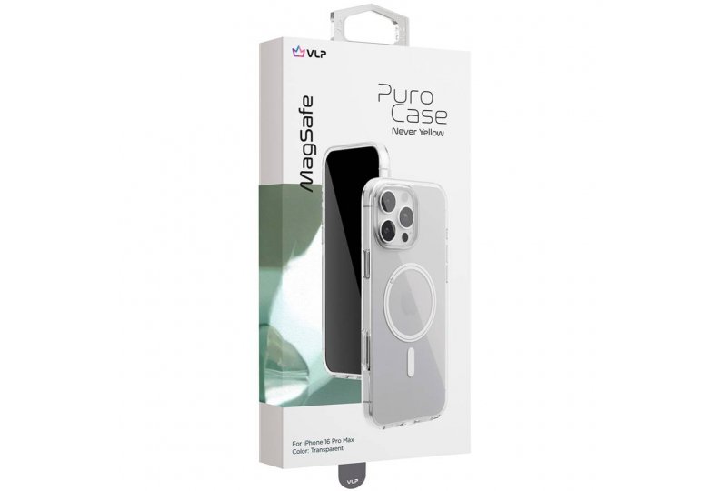 Чехол-накладка VLP Puro Case для iPhone 16 Pro Max, поликарбонат, прозрачный