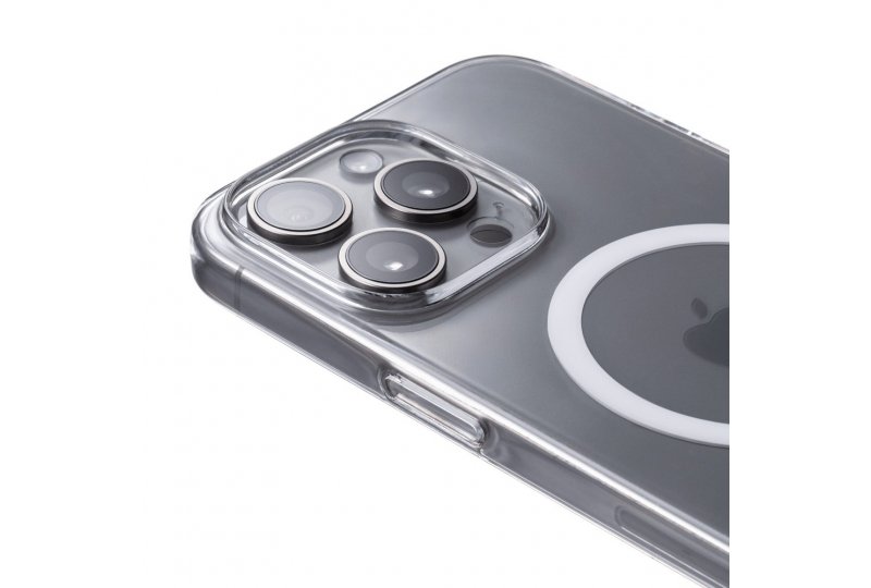 Чехол-накладка Asynora Mag Clear Case для iPhone 15 Pro, полиуретан, прозрачный