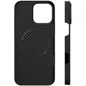Чехол-накладка VLP Kevlar Case для iPhone 16 Pro, кевлар, черный