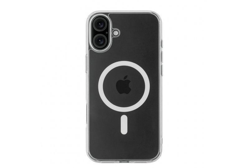 Чехол-накладка uBear Real Mag Case для iPhone 16 Plus, полиуретан, прозрачный