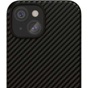 Чехол-накладка VLP Kevlar Case для iPhone 15 Plus, кевлар, черный