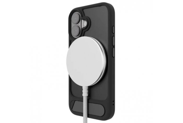 Чехол-накладка VLP Reels Case для iPhone 16, поликарбонат, черный