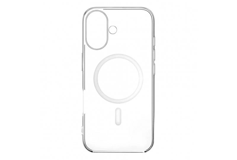 Чехол-накладка Asynora Mag Clear Case для iPhone 16 Plus, полиуретан, прозрачный