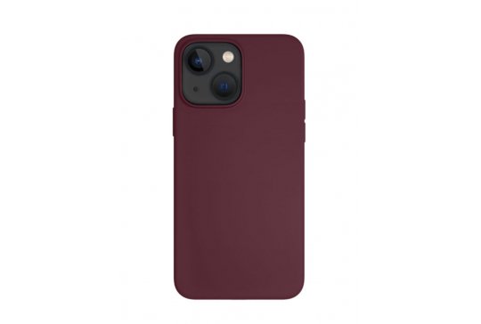 Чехол-накладка VLP Silicone case MagSafe для iPhone 14 Plus, силикон, марсала