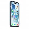 Чехол-накладка Apple MagSafe для iPhone 15, силикон, штормовой синий