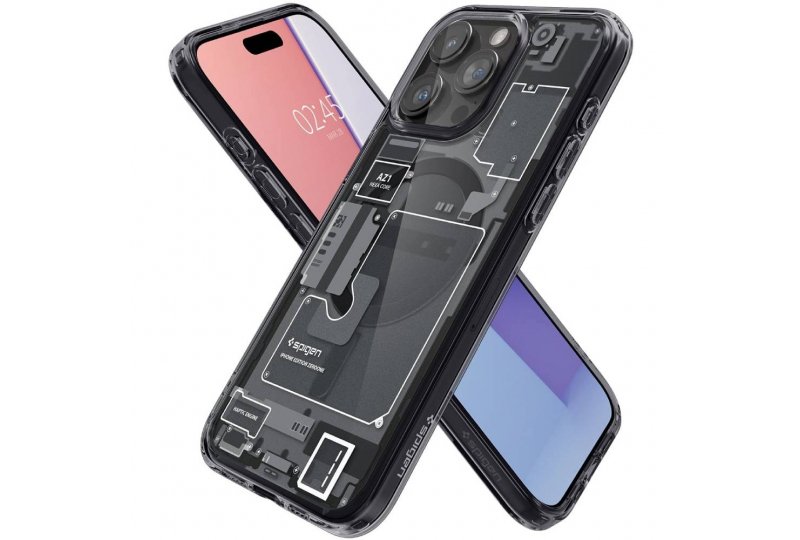 Чехол-накладка Spigen Ultra Hybrid Zero One (MagFit) для iPhone 15 Pro Max, поликарбонат, прозрачный/разноцветный