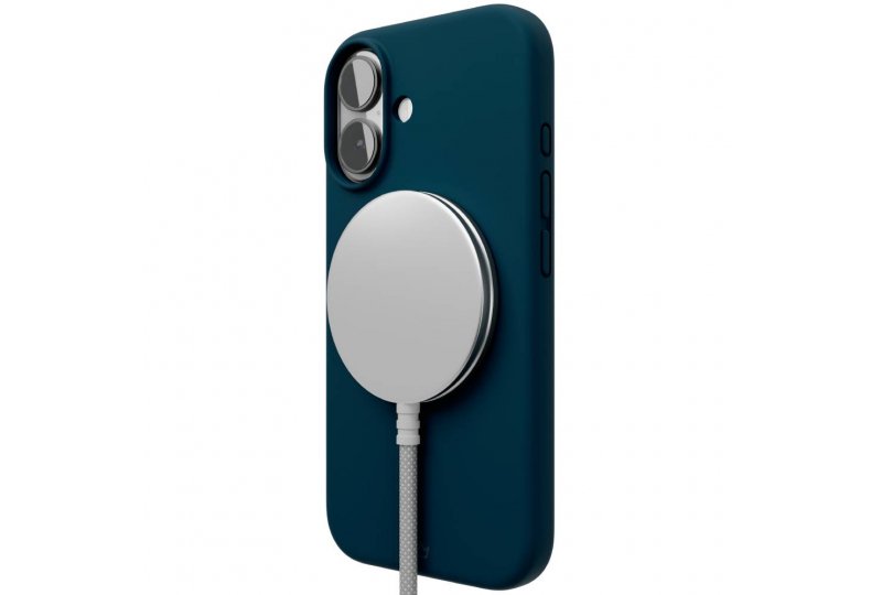 Чехол-накладка VLP Aster Case для iPhone 16, силикон, темно-синий