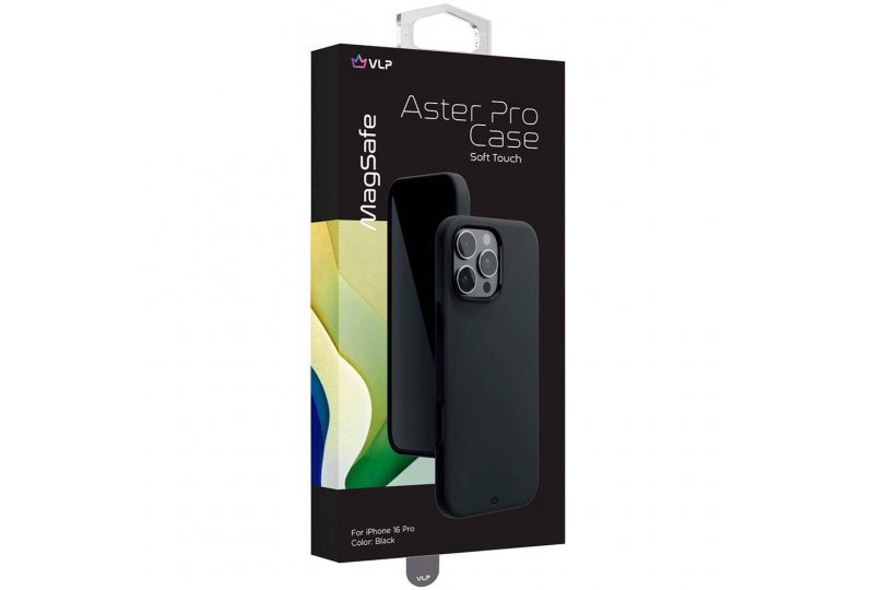 Чехол-накладка VLP Aster Pro Case для iPhone 16 Pro, силикон, черный