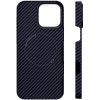 Чехол-накладка VLP Kevlar Case для iPhone 16 Pro, кевлар, темно-синий