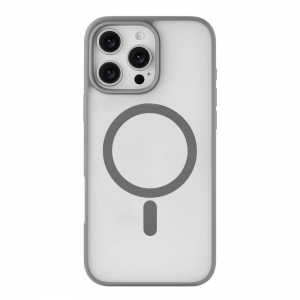 Чехол-накладка uBear Cloud Mag Case для iPhone 16 Pro Max, силикон, серый