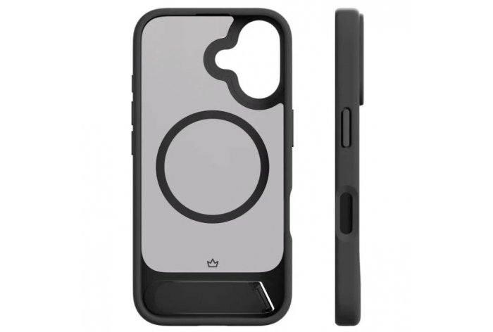 Чехол-накладка VLP Reels Case для iPhone 16, поликарбонат, черный