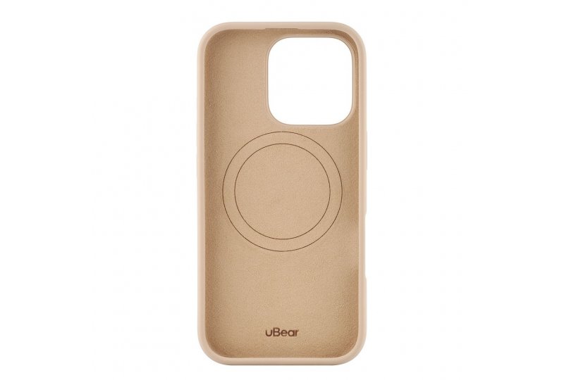Чехол-накладка uBear Touch Mag Case для iPhone 16 Pro, силикон, латте