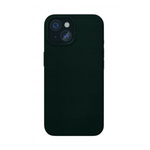 Чехол-накладка VLP Ecopelle Case для iPhone 15, экокожа, черный