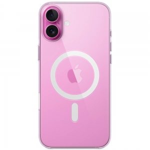 Чехол-накладка Apple Clear Case для iPhone 16 Plus, полиуретан, прозрачный