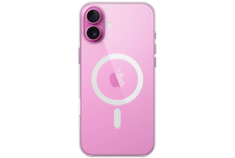 Чехол-накладка Apple Clear Case для iPhone 16 Plus, полиуретан, прозрачный