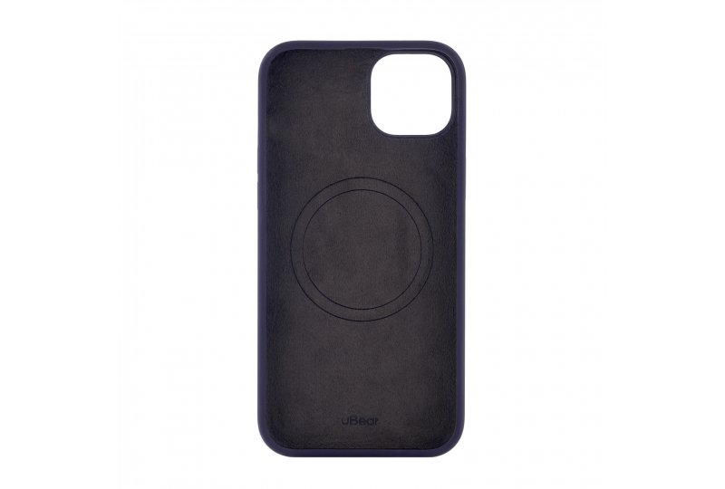 Чехол-накладка uBear Touch Mag Case для iPhone 15 Plus, силикон, темно-фиолетовый
