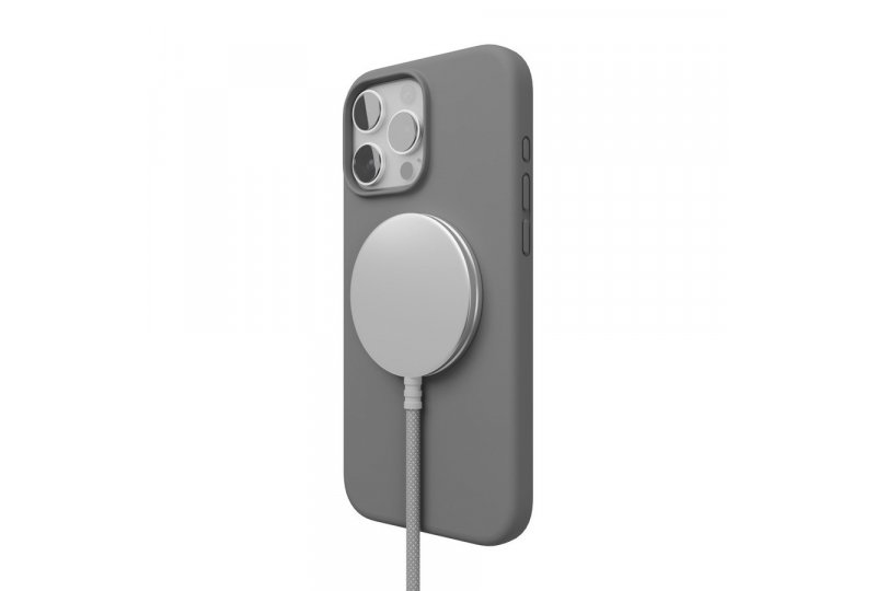 Чехол-накладка VLP Aster Case для iPhone 16 Pro, силикон, серый