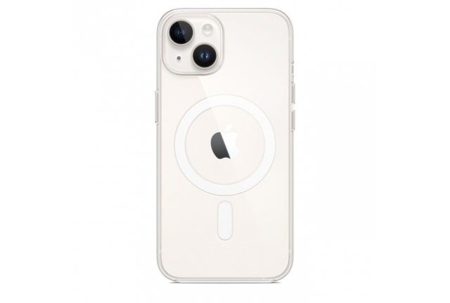Чехол-накладка Apple MagSafe для iPhone 14, полиуретан, прозрачный