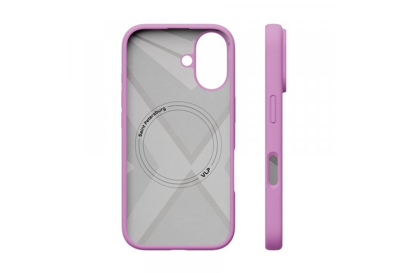 Чехол-накладка VLP Aster Case для iPhone 16, силикон, розовый