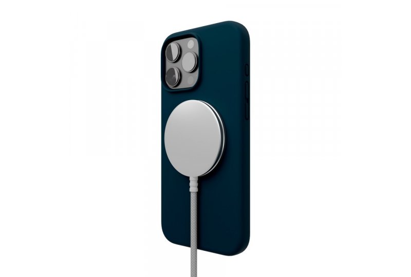 Чехол-накладка VLP Aster Case для iPhone 16 Pro, силикон, темно-синий