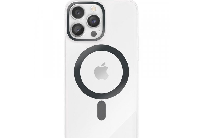 Чехол-накладка VLP Line case MagSafe для iPhone 14 Pro, поликарбонат, черный
