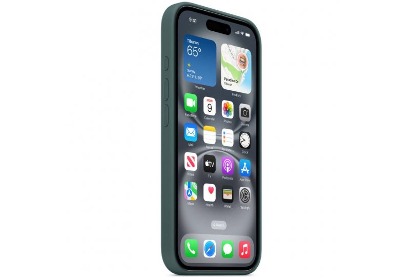 Чехол-накладка Apple Silicone Case для iPhone 16, силикон, зеленый