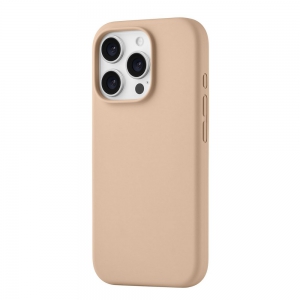Чехол-накладка uBear Touch Mag Case для iPhone 16 Pro, силикон, латте