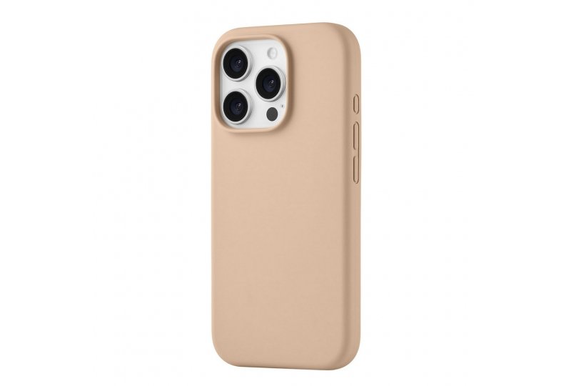 Чехол-накладка uBear Touch Mag Case для iPhone 16 Pro, силикон, латте
