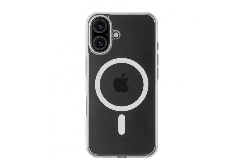 Чехол-накладка uBear Real Mag Case для iPhone 16, полиуретан, прозрачный