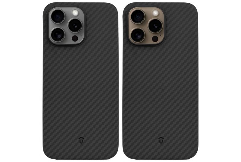 Чехол-накладка Asynora Magnetic aramid fiber для iPhone 16 Pro Max, кевлар, черный