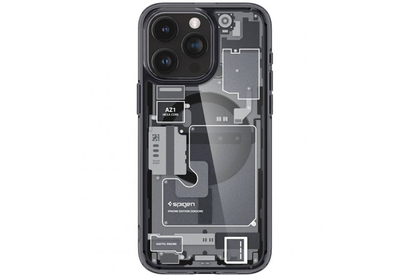 Чехол-накладка Spigen Ultra Hybrid Zero One (MagFit) для iPhone 15 Pro Max, поликарбонат, прозрачный/разноцветный