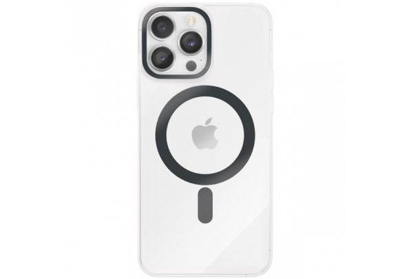 Чехол-накладка VLP Line case MagSafe для iPhone 14 Pro, поликарбонат, черный