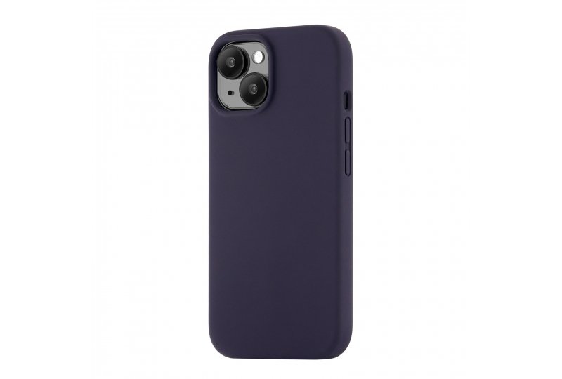 Чехол-накладка uBear Touch Mag Case для iPhone 15, силикон, темно-фиолетовый