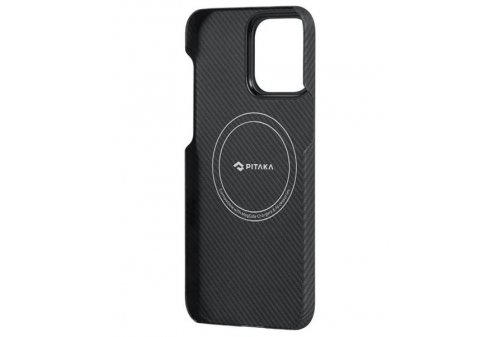 Чехол-накладка Pitaka Fusion Weaving MagEZ Case 4 Rhapsody600D для iPhone 15 Pro, кевлар, черный/красный/синий