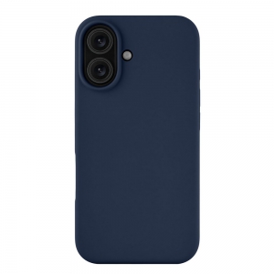 Чехол-накладка uBear Touch Mag Case для iPhone 16, силикон, темно-синий