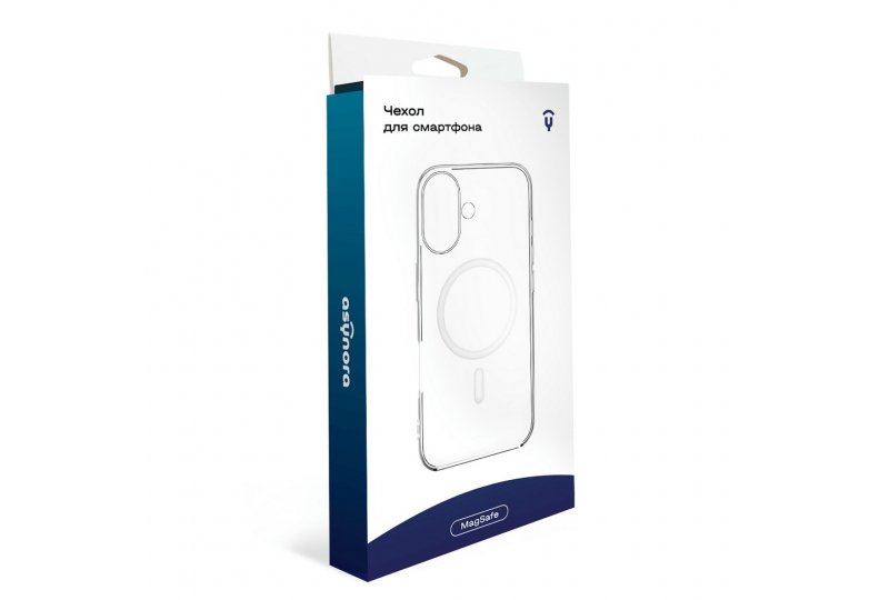 Чехол-накладка Asynora Mag Clear Case для iPhone 16, полиуретан, прозрачный