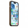 Чехол-накладка Apple MagSafe для iPhone 15, микротвил, серо-коричневый