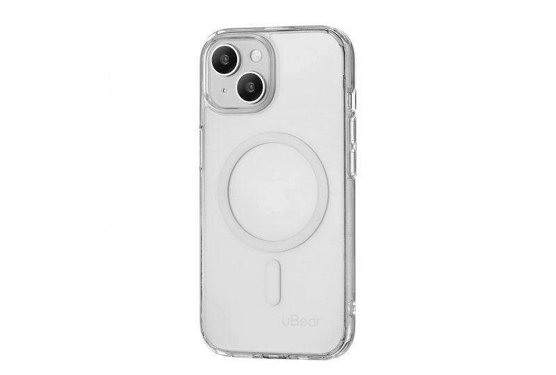 Чехол-накладка uBear Real Mag Case для iPhone 15, полиуретан, прозрачный