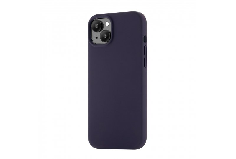 Чехол-накладка uBear Touch Mag Case для iPhone 15 Plus, силикон, темно-фиолетовый