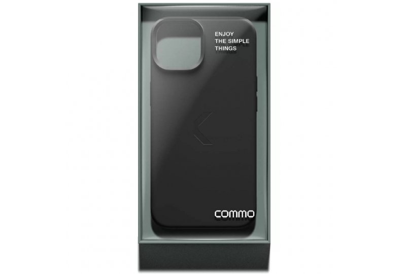 Чехол-накладка COMMO Shield Case для iPhone 14, силикон, черный