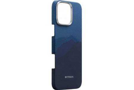 Чехол-накладка Pitaka StarPeak Tactile Woven Over The Horizon для iPhone 16 Pro Max, арамид (кевлар), синий