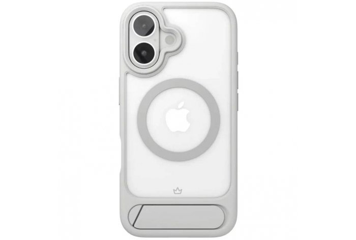 Чехол-накладка VLP Reels Case для iPhone 16, поликарбонат, серый