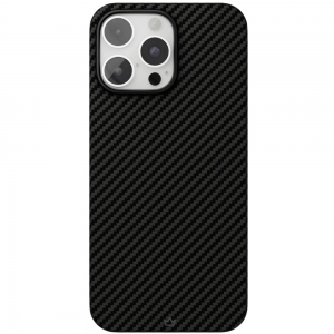 Чехол-накладка VLP Kevlar Case для iPhone 16 Pro, кевлар, черный